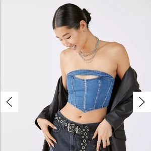 Urban Outfitters Jean Tube Top